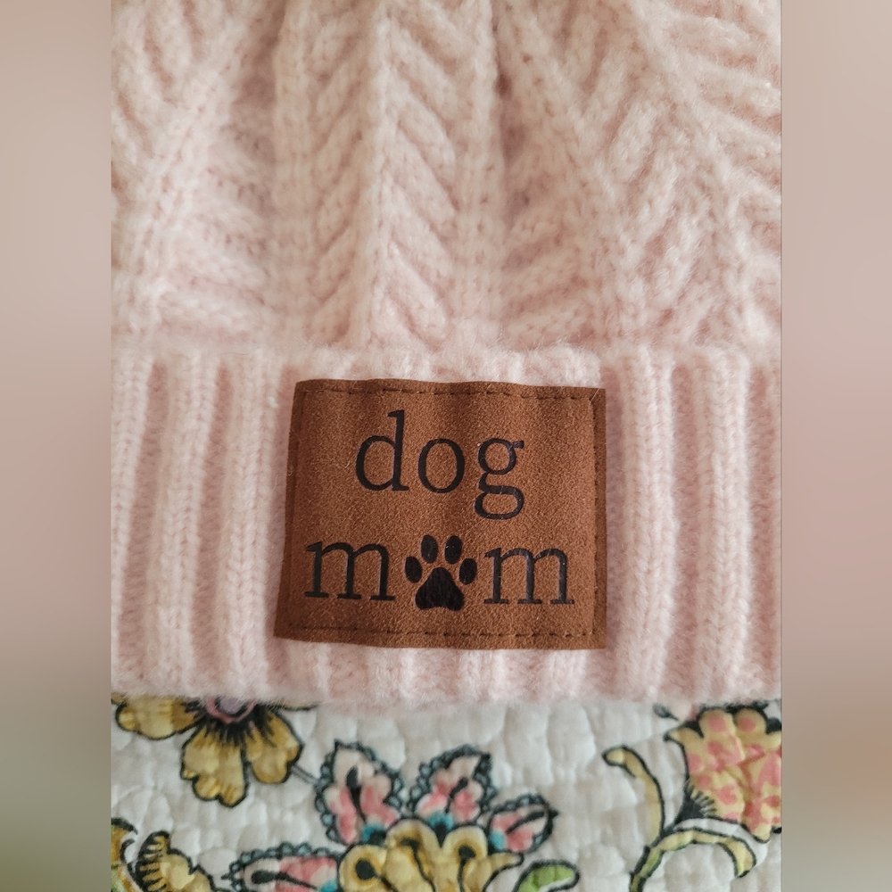 Dog Mom hat and mittens